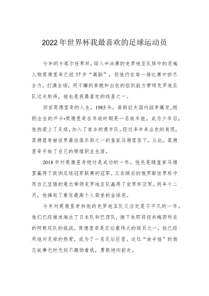 2022年世界杯我最喜欢的足球运动员.docx