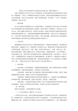 内蒙古自治区职业教育专业建设改革实施方案（2022-2025年）.docx