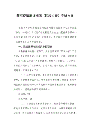 新冠疫情流调溯源（区域协查）专班方案.docx