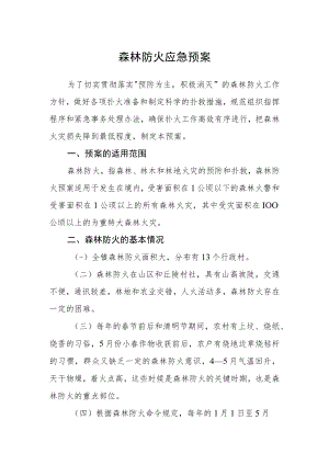森林防火应急预案（2022版）.docx