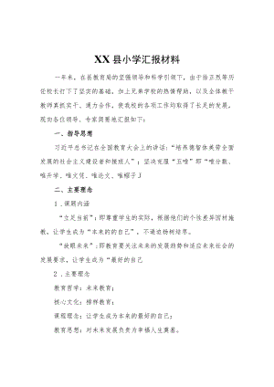 XX小学汇报材料.docx