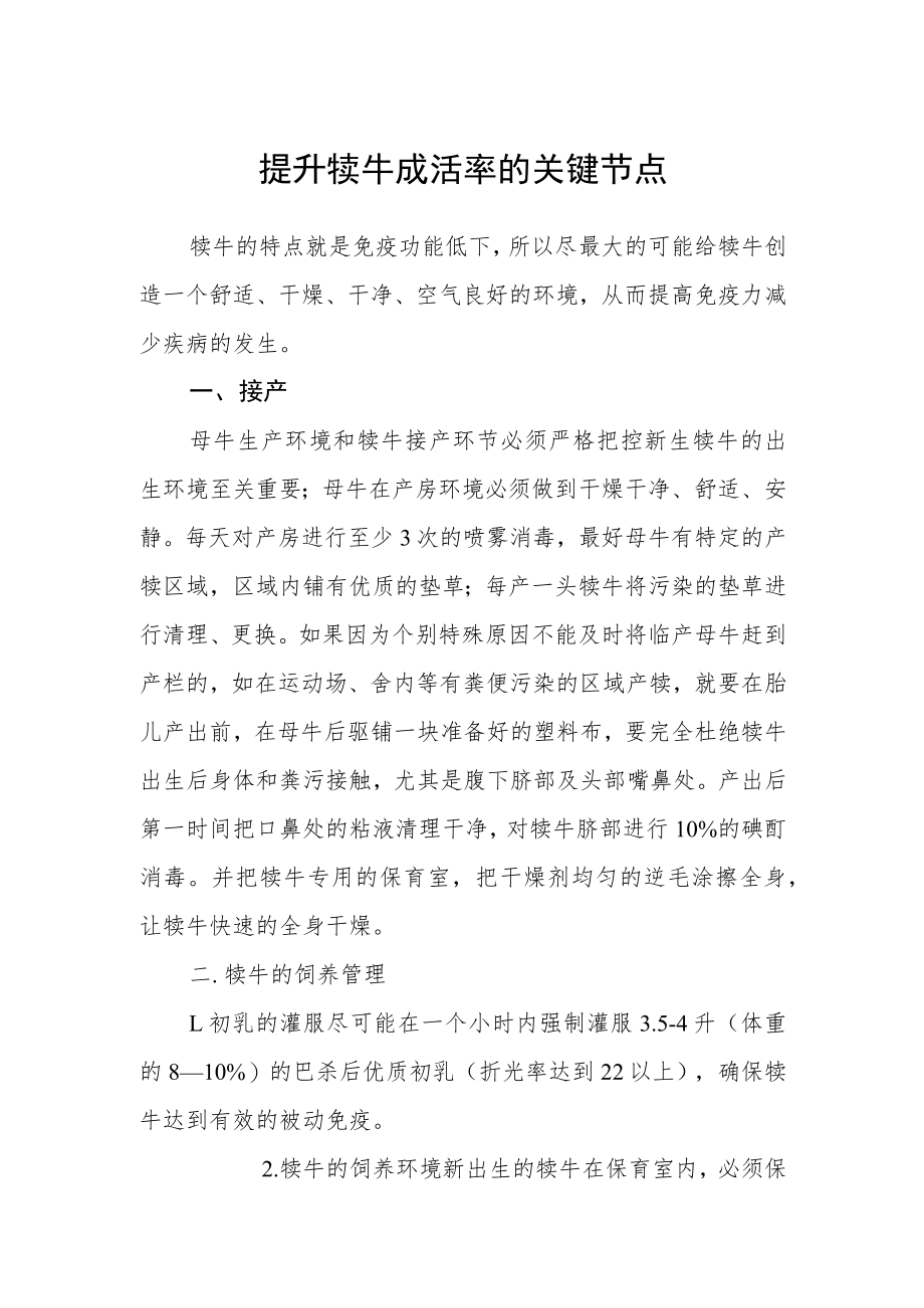 提升犊牛成活率的关键节点.docx_第1页