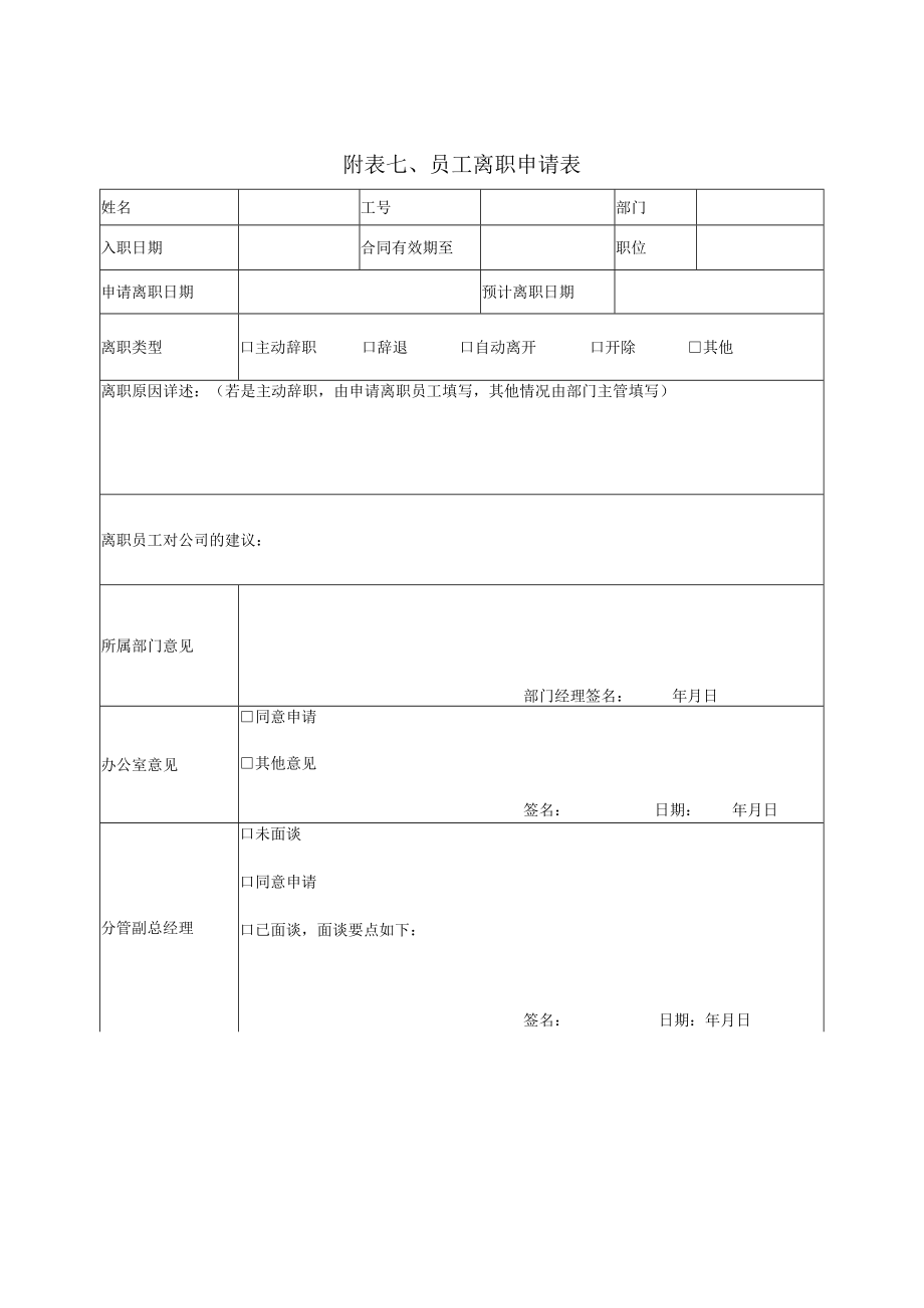 员工离职申请表.docx_第1页