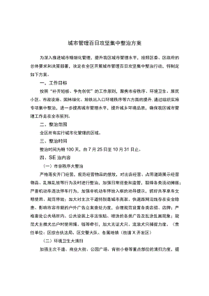 城市管理百日攻坚集中整治方案.docx