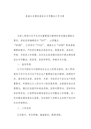 县城乡自建房屋安全专项整治工作方案.docx