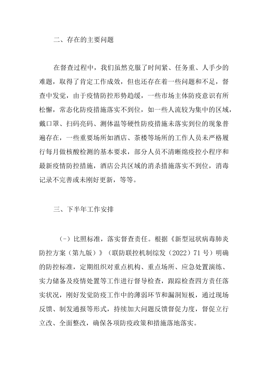 关于2022年上半年全区疫情防控督查工作情况总结汇报范文.docx_第3页