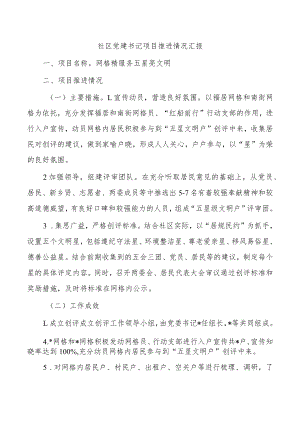 社区党建书记项目推进情况汇报.docx