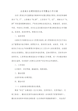 全县城乡自建房屋安全专项整治工作方案.docx