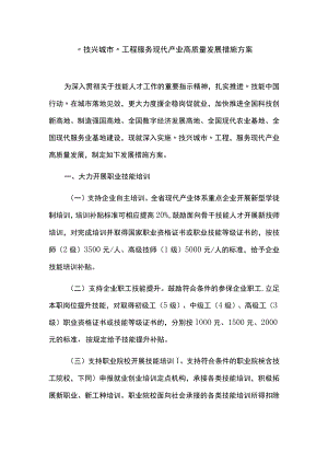 “技兴城市”工程服务现代产业高质量发展措施方案.docx