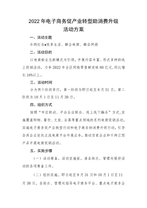 电子商务促产业转型助消费升级网购活动方案.docx