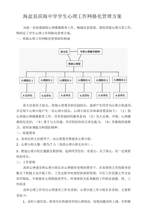 海盐县滨海中学学生心理工作网格化管理方案.docx