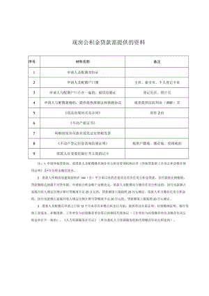 现房公积金贷款需提供的资料.docx