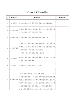 矿山安全生产检查要点.docx