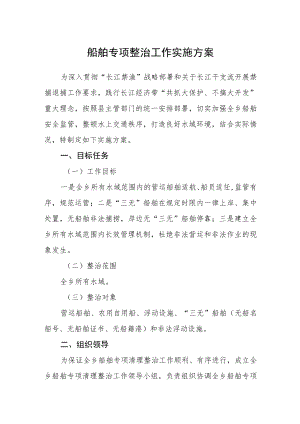 船舶专项整治工作实施方案.docx