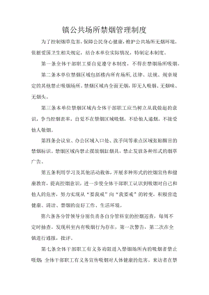 镇公共场所禁烟管理制度.docx