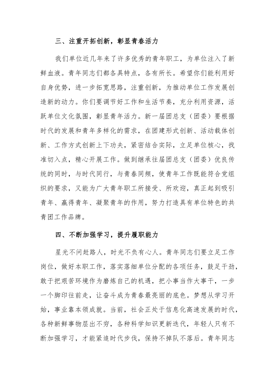 青春不负韶华奋斗融进理想——领导在团总支（团委）换届大会上的讲话.docx_第3页