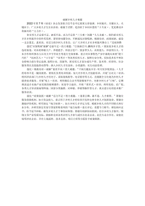 破解乡村人才难题.docx