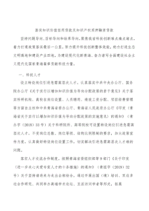 落实知识价值信用贷款及知识产权质押融资贷款.docx