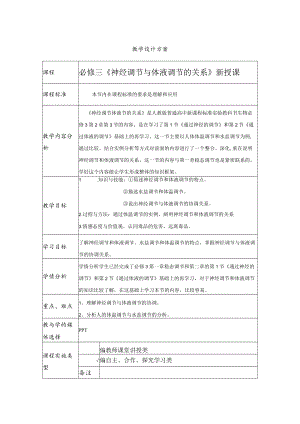 神经调节与体液调节的关系新授课.docx