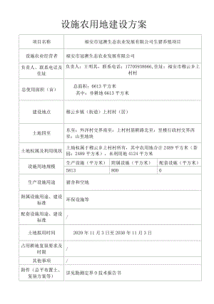 设施农用地建设方案.docx