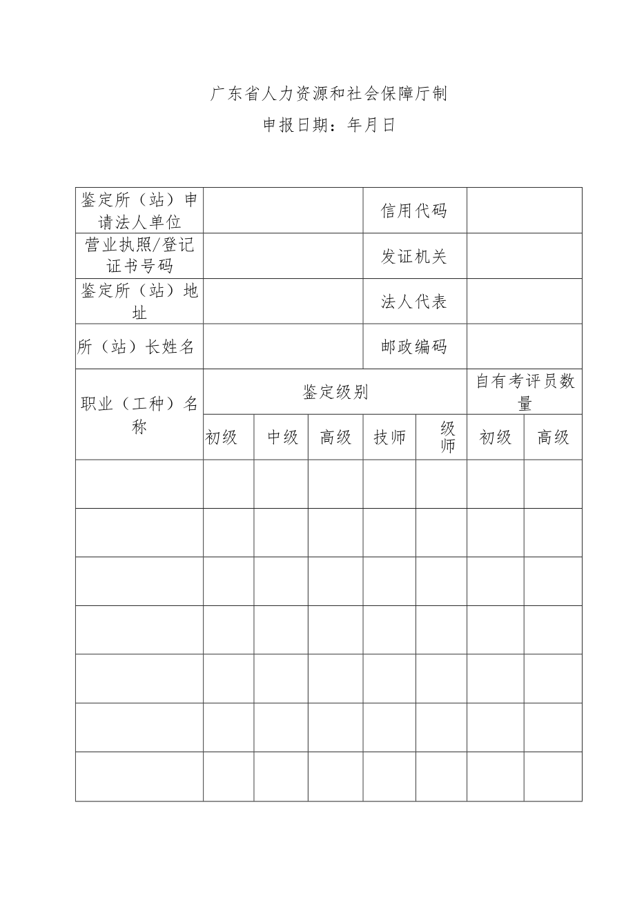 职业技能鉴定所换证登记表.docx_第2页