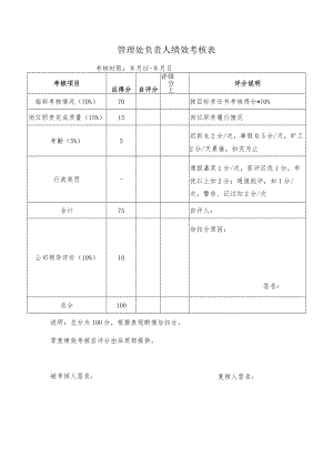 管理处负责人绩效考核表.docx
