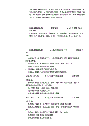 蓝色行政文员求职简历.docx