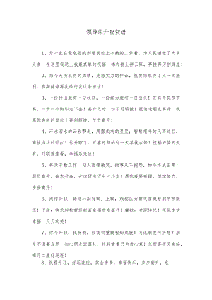 领导荣升祝贺语.docx