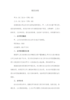 项目合同（参考模板）.docx