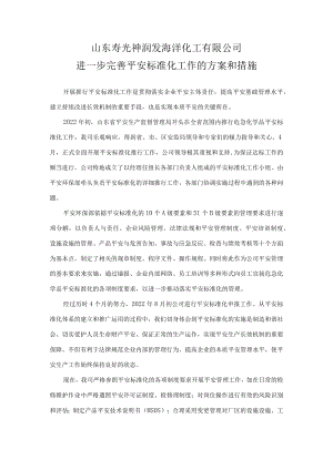 进一步完善安全标识化的计划和措施.docx