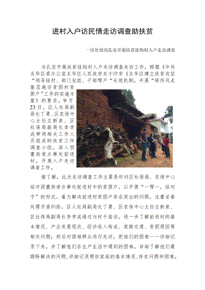 进村入户访民情 走访调查助扶贫.docx