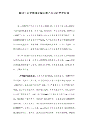集团公司党委理论学习中心组研讨交流发言.docx
