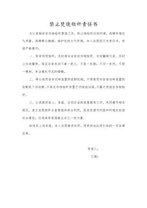 禁止焚烧秸秆责任书.docx