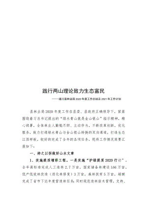 践行两山理论 致力生态富民.docx