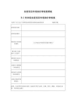 自采项目市场询价审核表模板.docx