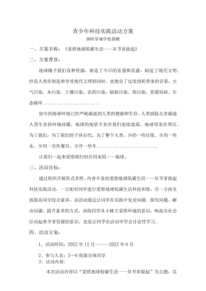 青少年科技实践活动方案.docx