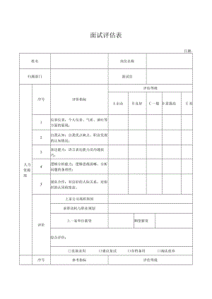 面试评估表（模板）.docx