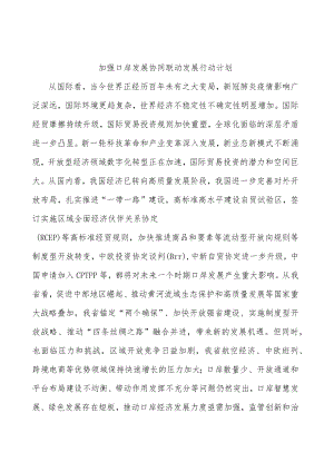 加强口岸发展协同联动发展行动计划.docx