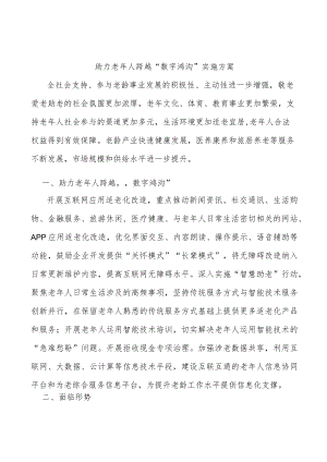 助力老年人跨越“数字鸿沟”实施方案.docx