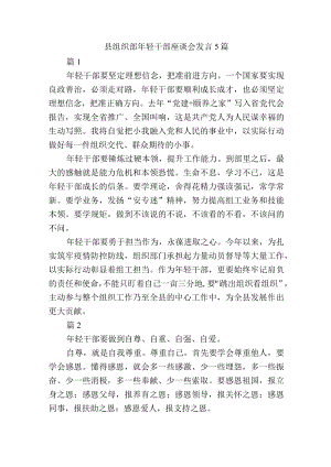 县组织部年轻干部座谈会发言5篇.docx