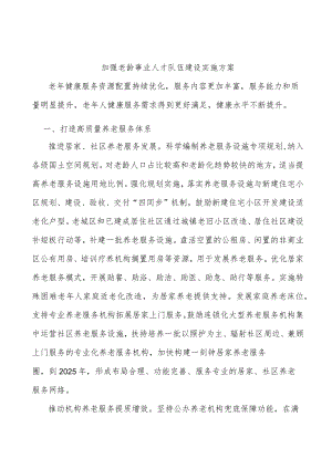 加强老龄事业人才队伍建设实施方案.docx