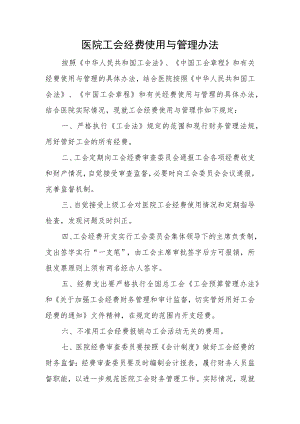 医院工会经费使用与管理办法.docx