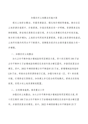加强农村土地整治实施方案.docx
