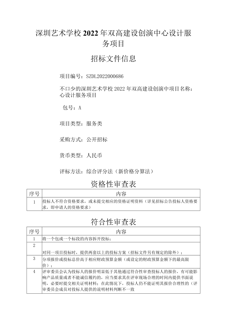 双高建设创演中心设计服务项目 招标文件.docx_第1页