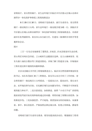 召开沂蒙山区域山水林田湖草沙一体化保护和修复工程现场推进会.docx