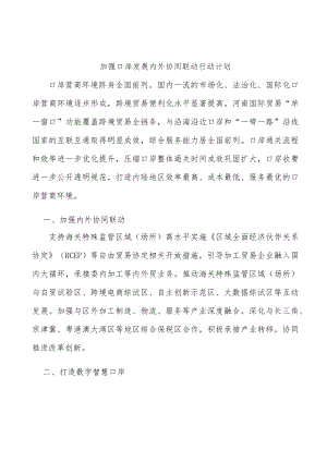 加强口岸发展内外协同联动行动计划.docx