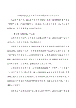 加强黄河流域生态保护河湖水域空间保护行动计划.docx