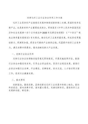 发挥化纤工业行业协会作用工作方案.docx