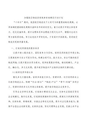 加强航空物流安保规章标准建设行动计划.docx
