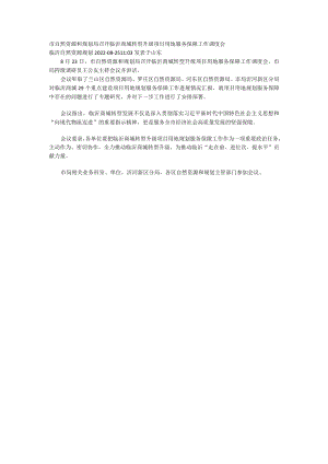 召开临沂商城转型升级项目用地服务保障工作调度会.docx